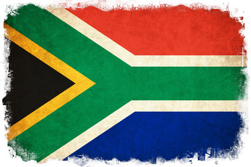 South Africa grunge flag illustration of country