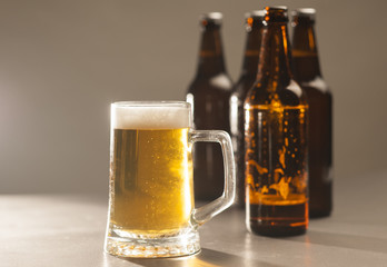Beer, boattles, mug