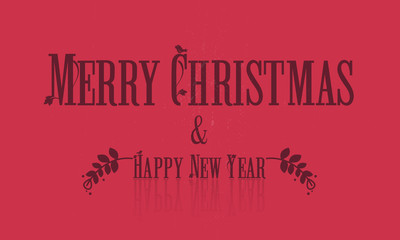 MERRY CHRISTMAS & HAPPY NEW YEAR lettering