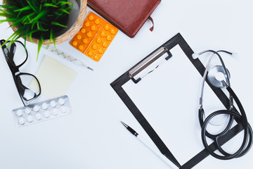 Medicine doctor's working table 