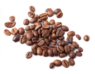coffe beans isolated on a white background