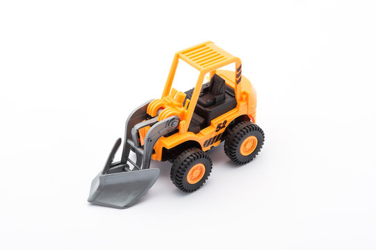 Orange tractor toy