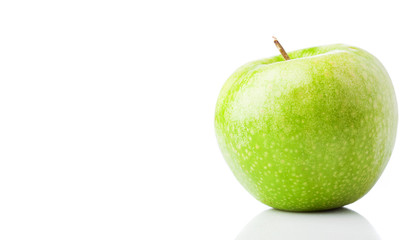 green apple isolated on a white background