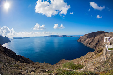 Fototapeta na wymiar Beautiful Bay on the island of Santorini