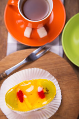 cake with tea