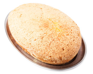 sponge cake isolated on a white background