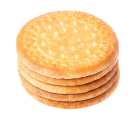 tower of biscuits isolated on a white background