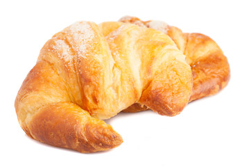 a croissant isolated on white background