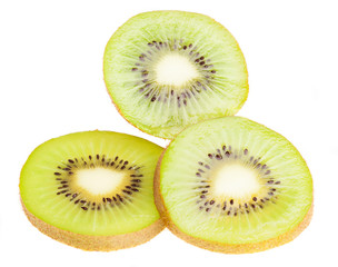Fototapeta premium sliced kiwi isolated on a white background