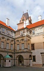 Courtyard of Brandys nad Labem Castle, Czech Republic