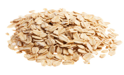 heap os oats on a white background