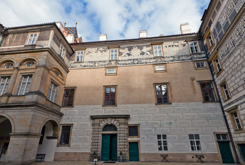 Courtyard of Brandys nad Labem Castle, Czech Republic