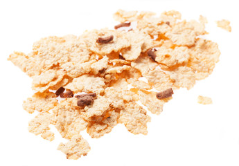 mixed cereals isolated on a white background