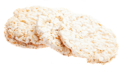 puffed rice snack on a white background