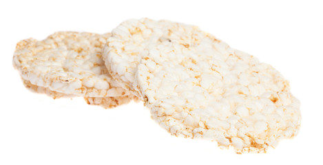 puffed rice snack on a white background