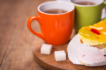 cake with tea