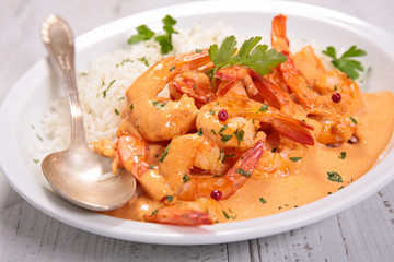 coconut curry with shrimp