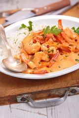 coconut curry with shrimp