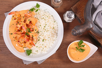 coconut curry with shrimp