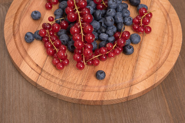 Red currant and blueberry