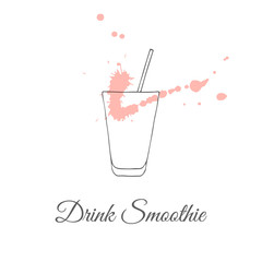 Hand drawn illustration with splashes of juice.