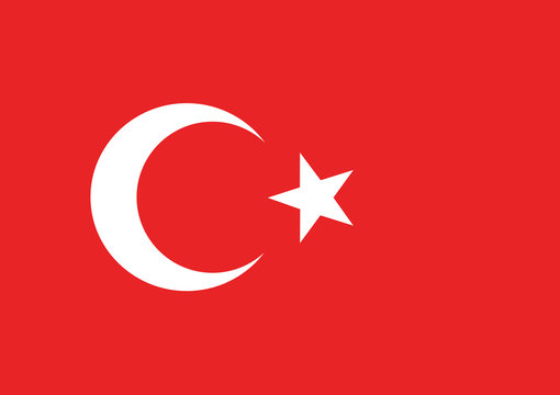 Vector of Turkish flag.