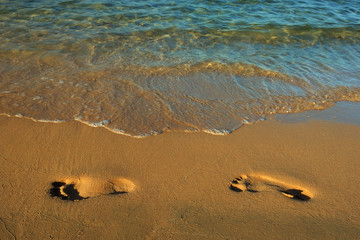 Footprint in the sand