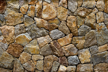 gravel small stone wall style design decorative uneven cracked real stone wall surface with cement