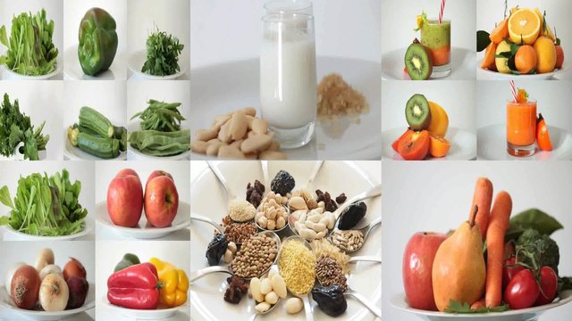 Collage of Vegetarian Diet