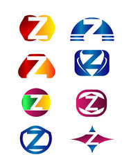 Set of letter Z logo
