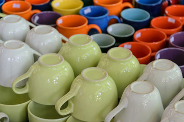 Groups of ceramic coffee cup.