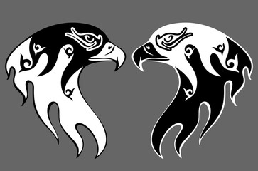 eagle in the form of the stylized tattoo