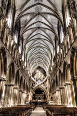 Wells Cathedral inside, Nave HDR - 98162625