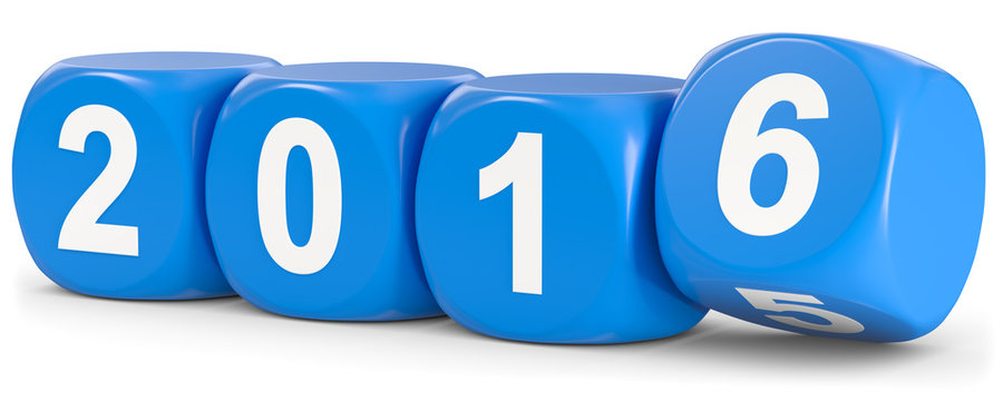 W&uuml;rfel 2016 in blau