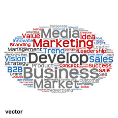 Vector conceptual business marketing word cloud