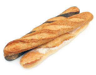 Baguette de pain au pavot - French bread