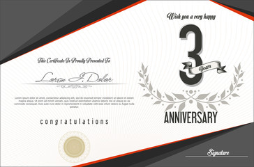 Anniversary retro background template