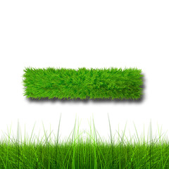 Fototapeta na wymiar Conceptual green grass 3D font isoalted