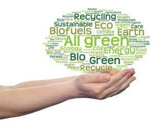 Conceptual ecology word cloud isolated