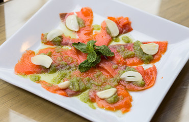 Carpaccio of salmon