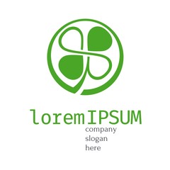 Clover vector logo icon design template element. Business icon for the company isolated on white background. Happy St. Patrick's Day icon.