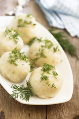 Potato dumplings with dill