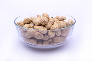 Groundnut on white background