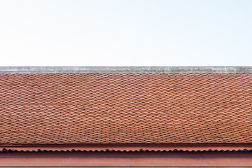 Thailand temple roof with sky