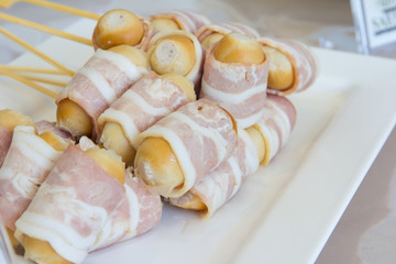 sausage on the plate