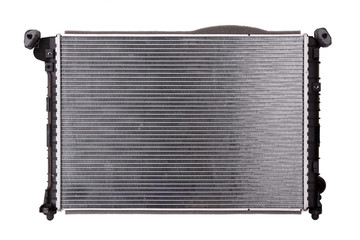 Car radiator on white background