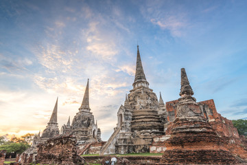 Fototapeta na wymiar Wat Phra Si Sanphet in in Ayutthaya, Thailand