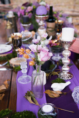 beautifully served table outdoor