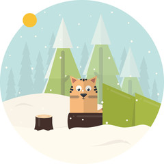 Christmas Forest Flat