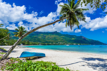 Baie Beau Vallon - Beach on island Mahe in Seychelles